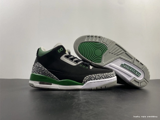 Rep Husky Jordan 3 Pine CT8532-030 Green Air 0812